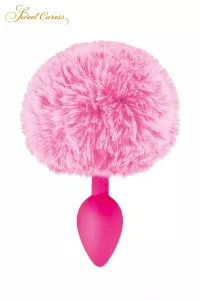 Rabbit tail plug - pink