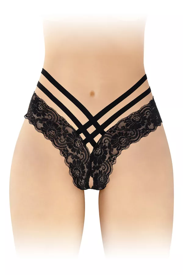 Tanga Open Anne - black