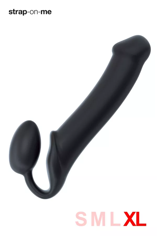 XL schwarzer Umschnalldildo