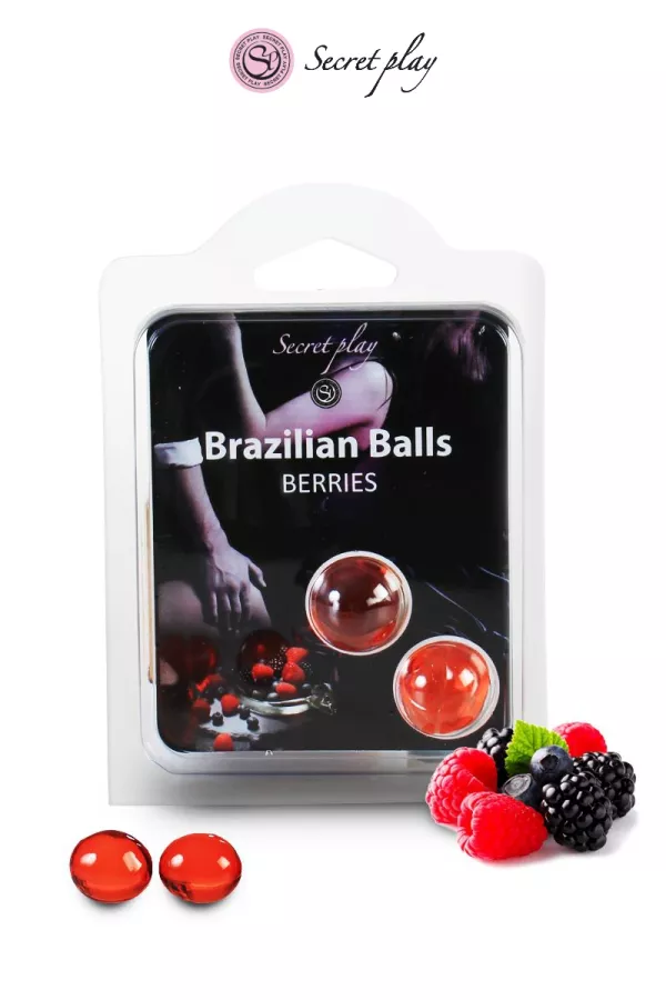 2 Brasilianische Kugeln - rote Beeren