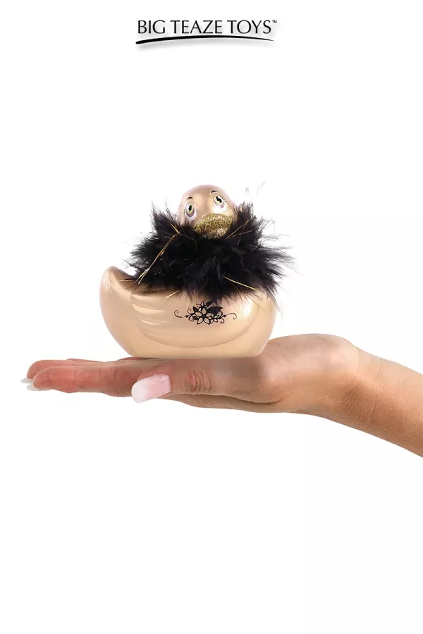 Mini vibrating duck Duckie Paris - golden