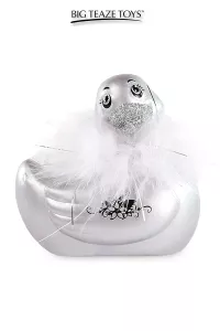 Mini vibrating duck Duckie Paris - silver