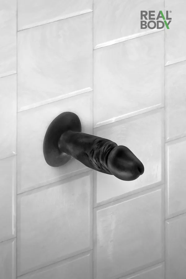 Black realistic anal plug 11 cm - Real Tim