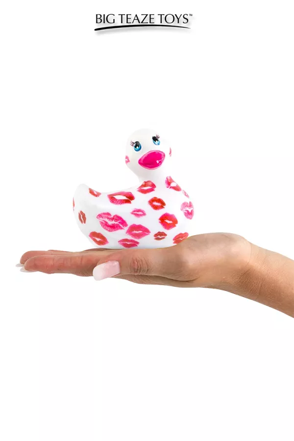 Mini vibrating duck Romance White and pink