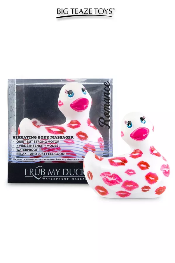 Mini vibrating duck Romance White and pink