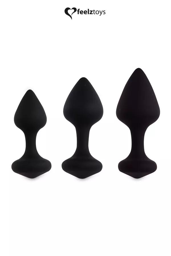 Box 3 anal plugs Bibi - black