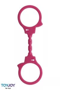 Menottes silicone stretchy - rose