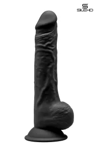 Schwarzer Dildo mit doppelter Dichte, 24 cm – Modell 3