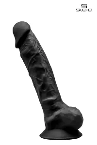 Schwarzer Dildo mit doppelter Dichte, 23 cm – Modell 1