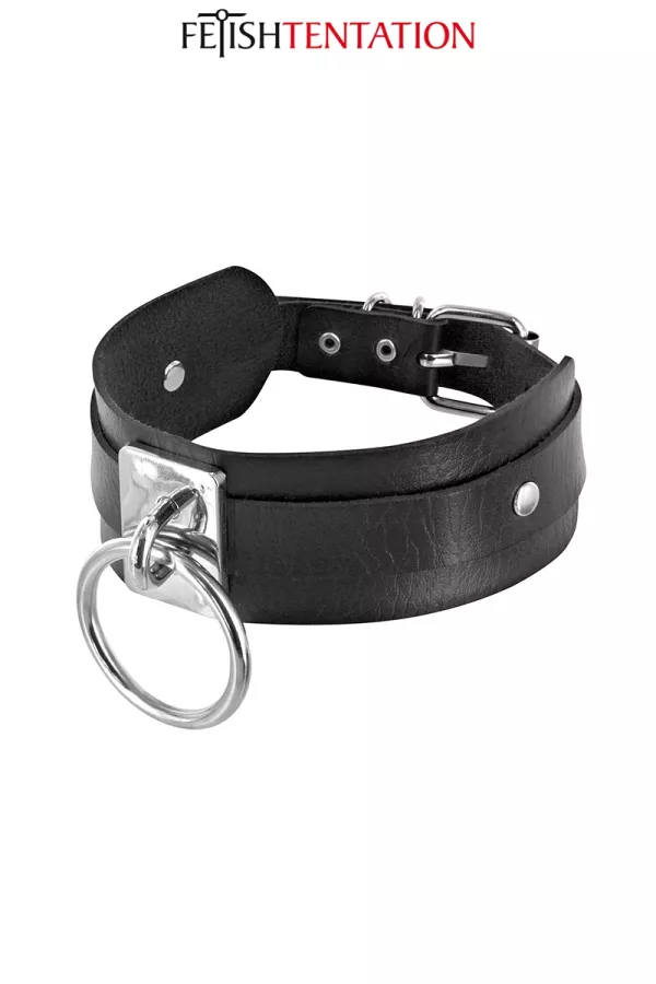 BDSM wide collar with ring