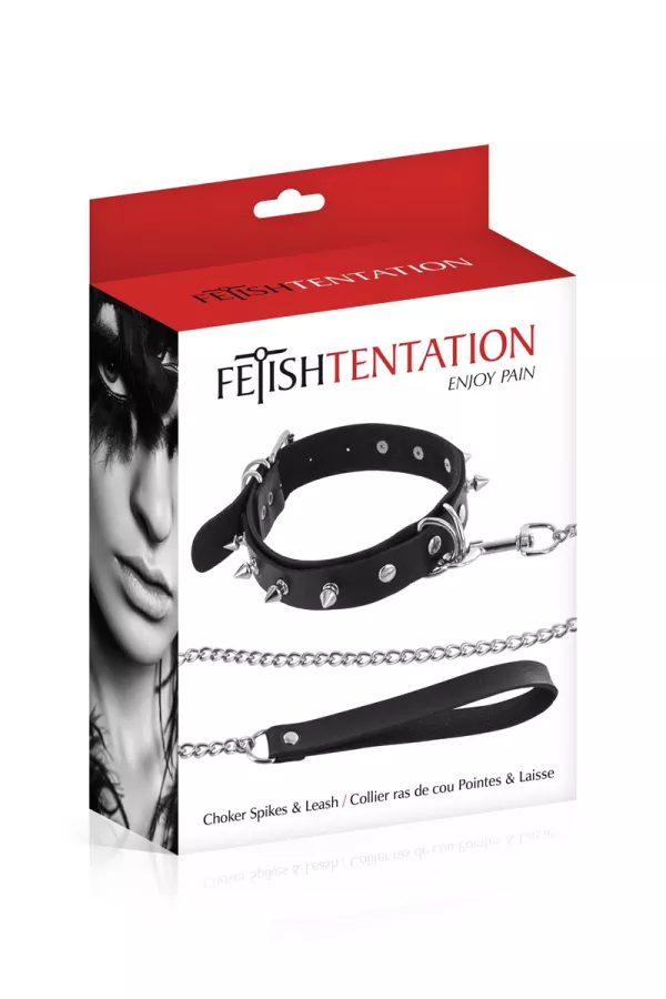 Spotted collar & leash