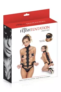 Harnais cou et poignets - Fetish Tentation