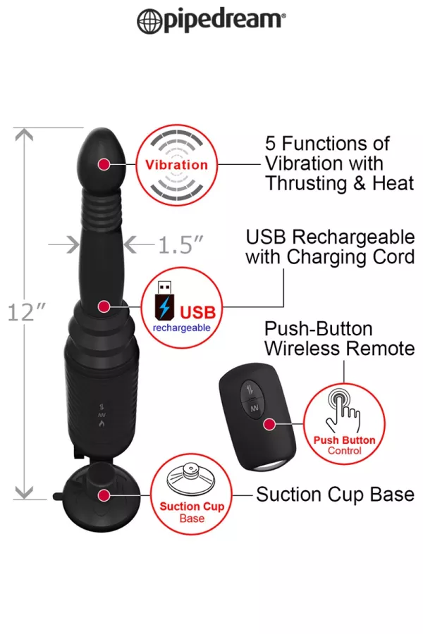 Remote-controlled two-way anal plug Vibrating Ass Thruster