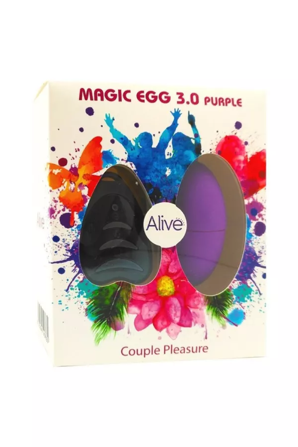 Remote controlled vibrating egg Magic egg 3 - purple