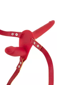 Double red belt dildo