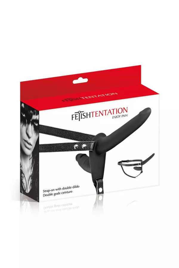 Double gode ceinture noir - Fetish Tentation