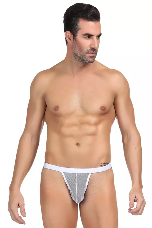 String homme blanc résille