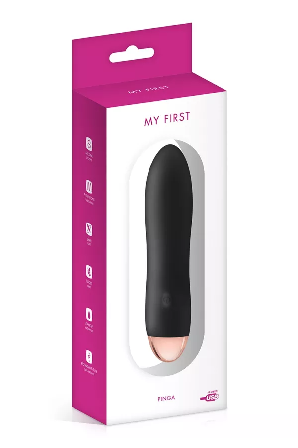 Wiederaufladbarer Vibrator Pinga schwarz