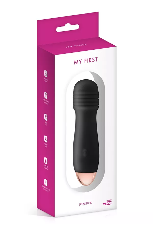 Rechargeable vibrator Joystick black