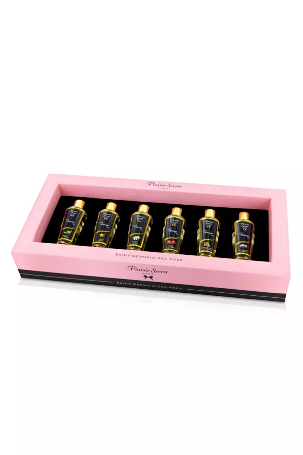 Coffret de 6 huiles de massage - Plaisir Secret - Sexshop Tentations