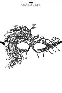 Mask - ‘Crepuscule’ Soft embroidery - Maskarade - Sexshop Tentations