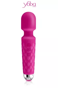 Vibro Love Wand rechargeable rose - Yoba