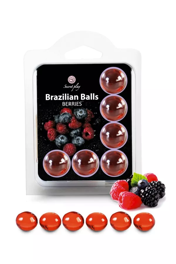 6 Brazilian Balls - red berries