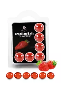 6 Brazilian Balls - strawberry