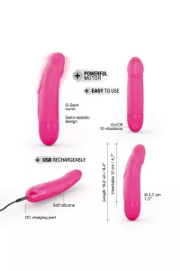 Rechargeable Vibration Real Vibration Pink S 2.0