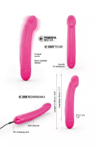 Wiederaufladbarer Vibrator Real Vibration rosa M 2.0