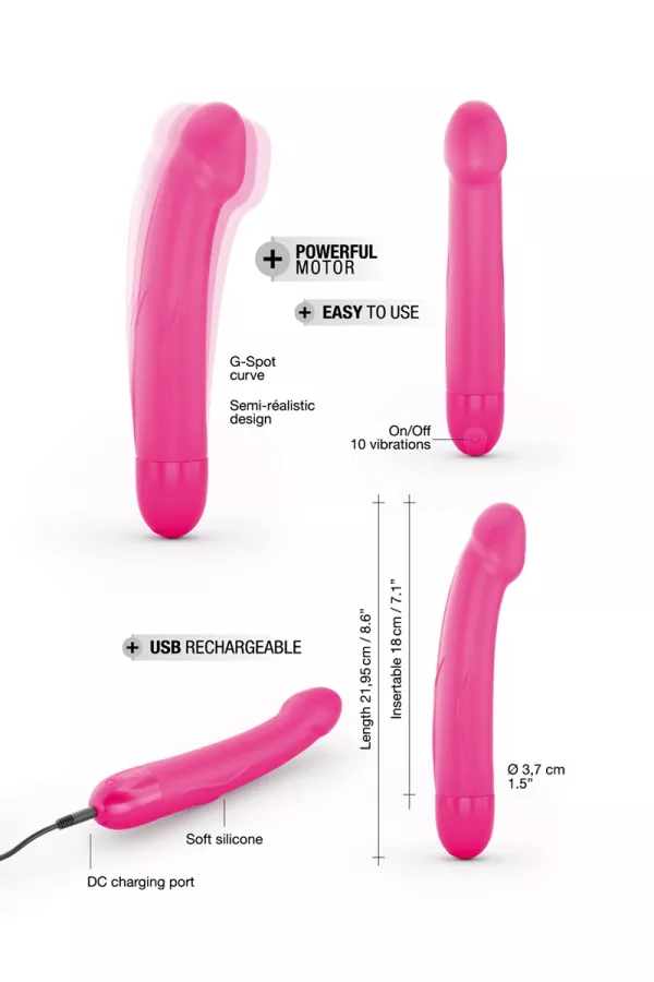 Wiederaufladbarer Vibrator Real Vibration rosa M 2.0