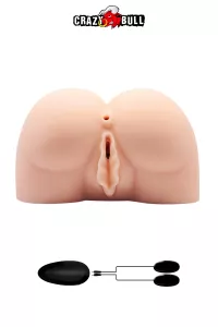 Realistic vibrating ass masturbator