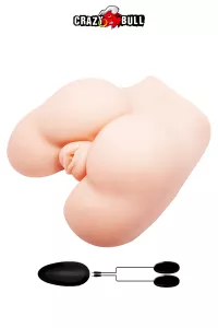 Super realistic vibrating masturbator