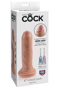 Gode 17,5 cm avec prépuce - King Cock