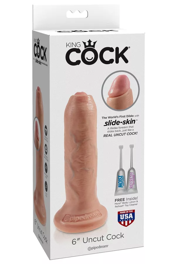 Dildo 17,5 cm con prepuzio - King Cock