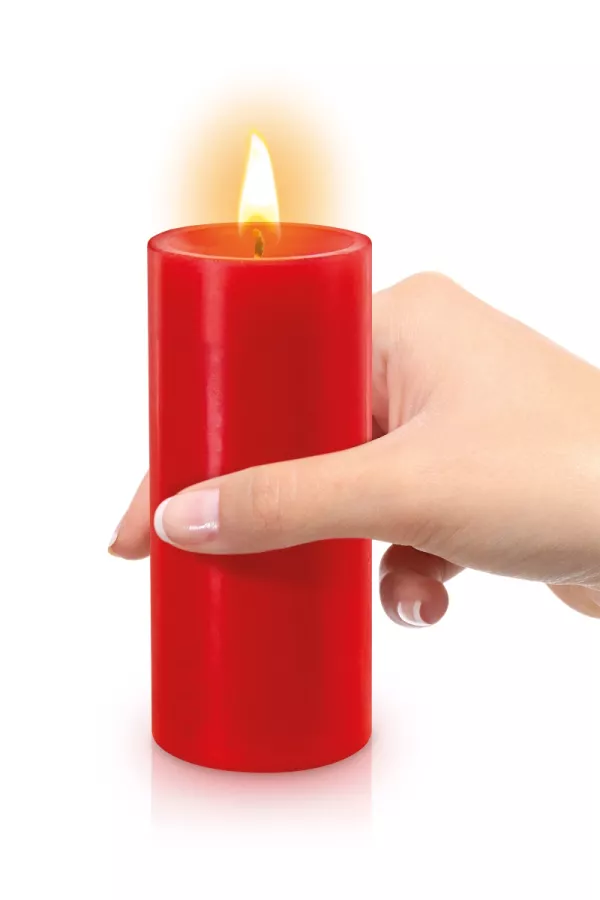 Red low-temperature candle