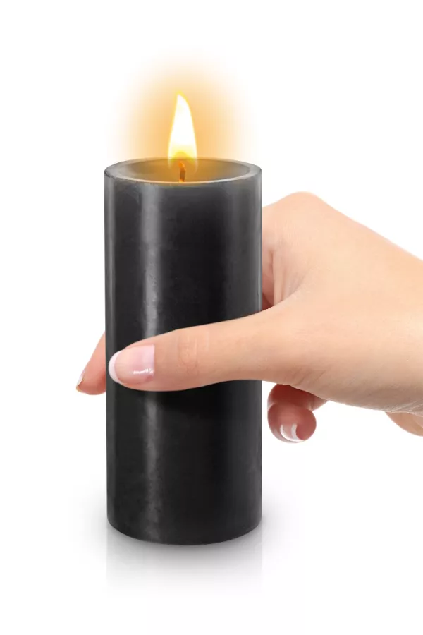 Black low-temperature candle