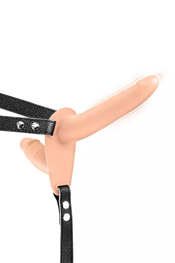 Double dildo belt vibrating flesh