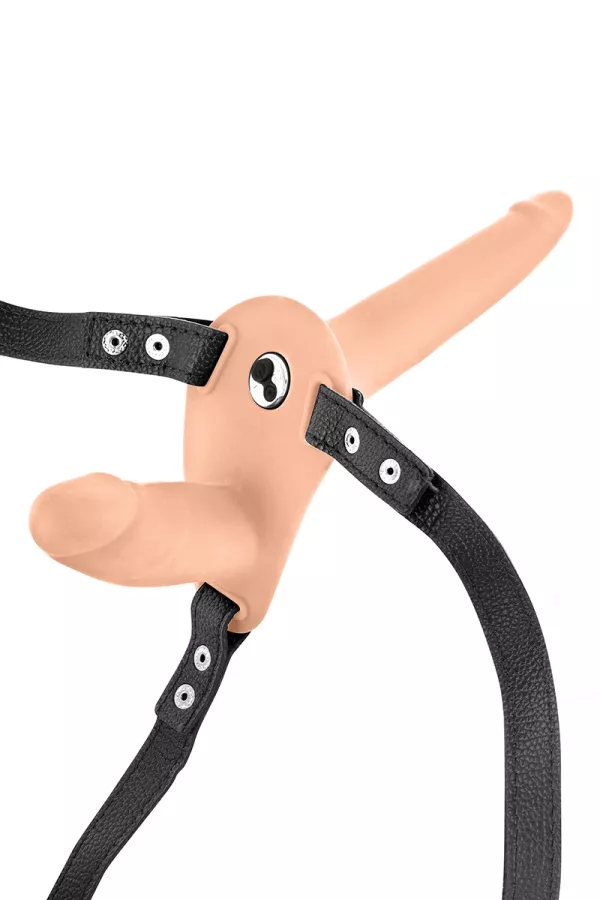 Double dildo belt vibrating flesh