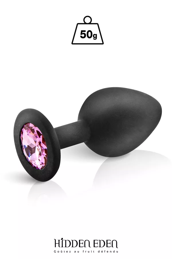 Black silicone jewelry plug M