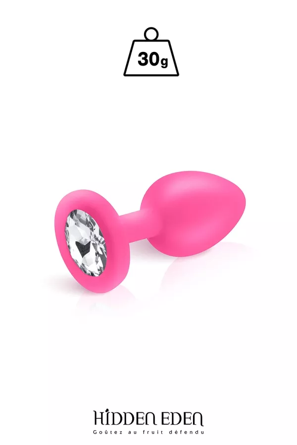 Pink silicone jewelry plug S