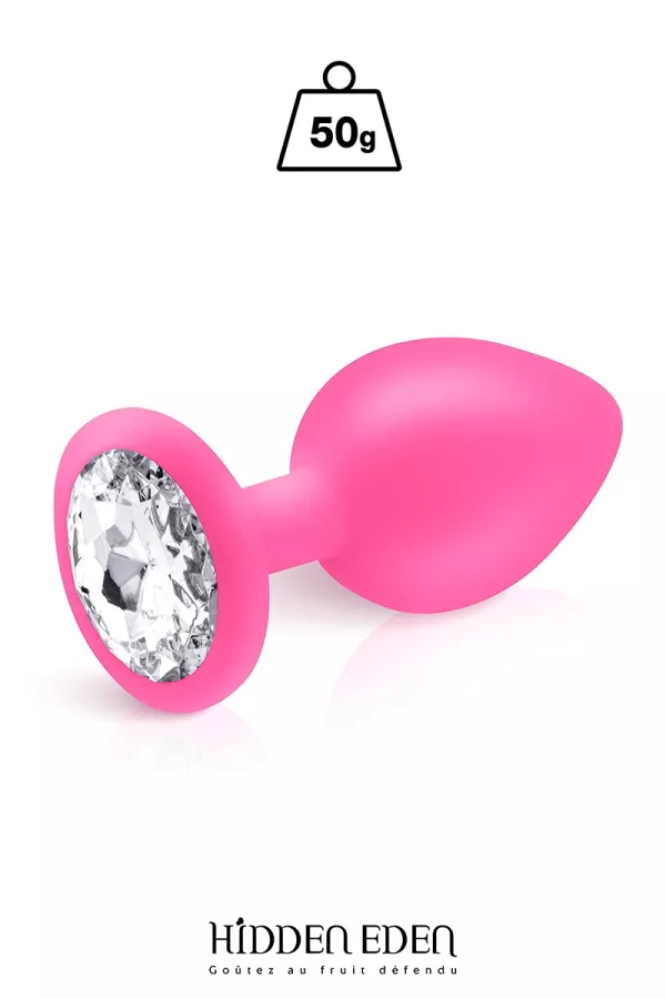 Pink silicone jewelry plug M