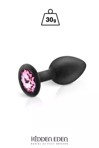 Black silicone jewelry plug S