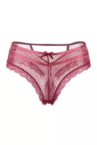 Tanga in pizzo Bordeau