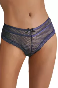 Tanga bleu dentelle