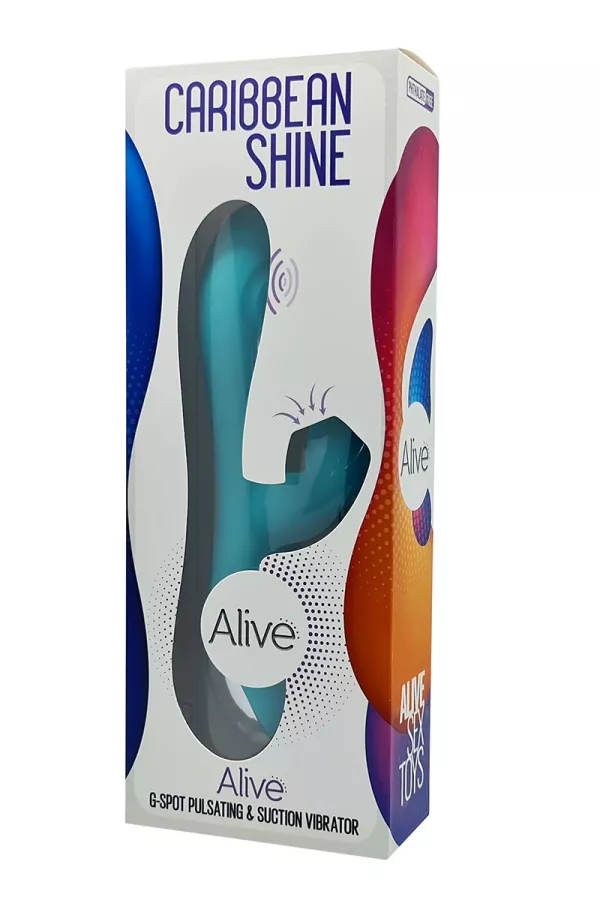 Vibro rabbit Caribbean Shine bleu - Alive