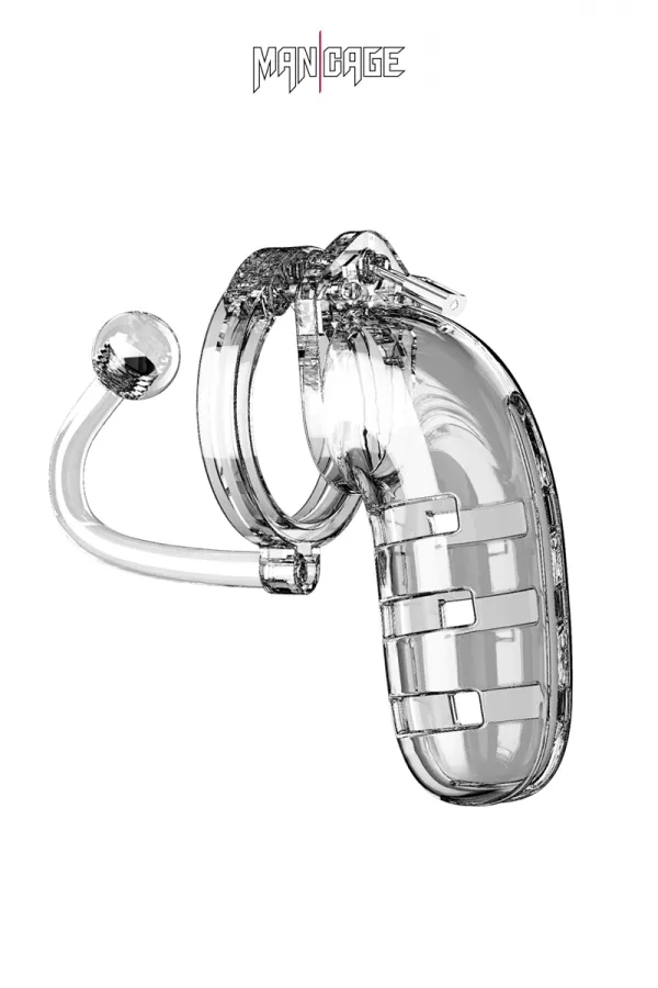 14cm chastity cage with plug - ManCage 12