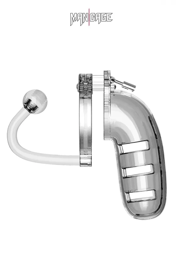 14cm chastity cage with plug - ManCage 12