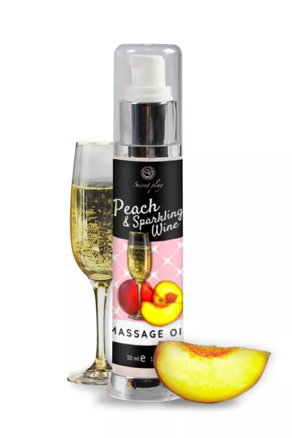 Peach and sparkling wine massage oil