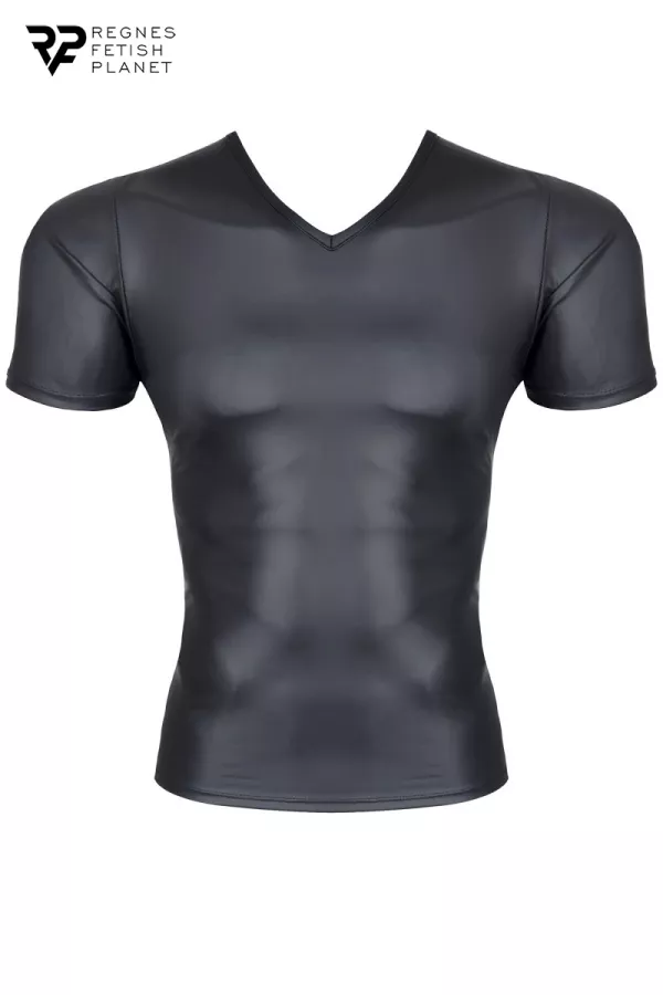 T-shirt wetlook black